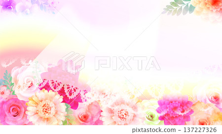 Colorful flower and lace background - pink Colorful flower and lace background - pink 137227326