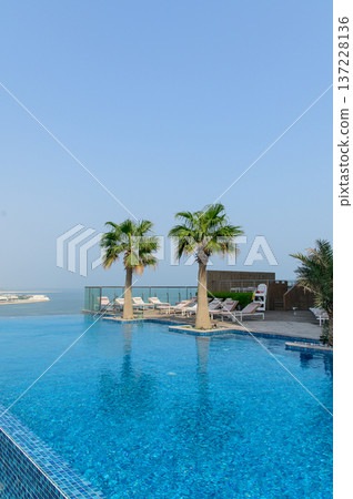 A beautiful pool at a luxury hotel in Manama, the capital of Bahrain A beautiful pool at a luxury hotel in Manama, the capital of Bahrain 137228136