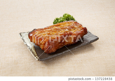 Grilled pork cross section 137228438