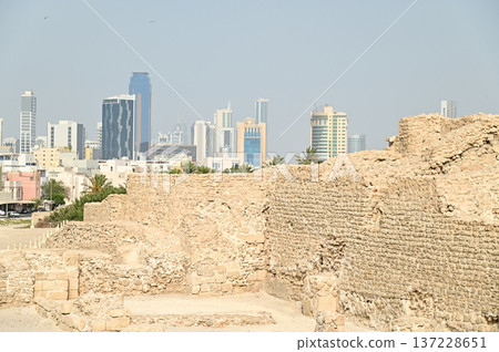 Beautiful scenery of Bahrain Fort Beautiful scenery of Bahrain Fort 137228651