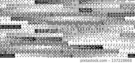 Pixelated bitmap pattern background. Black rectangle dither texture. Retro pixel art backdrop. Abstract 8 bit screen pattern. Arcade video game wallpaper. Vector dissolve raster effect overlay Pixelated bitmap pattern background. Black rectangle dither texture. Retro pixel art backdrop. Abstract 8 bit screen pattern. Arcade video game wallpaper. Vector dissolve raster effect overlay 137228668