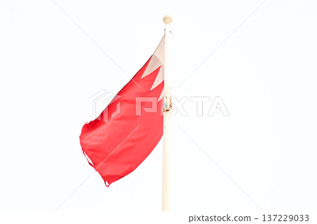巴林國旗在風中飄揚 巴林國旗在風中飄揚 137229033