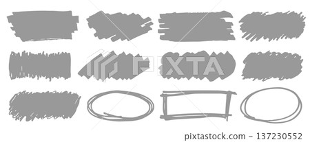 Hand-drawn pen filled frame material 137230552