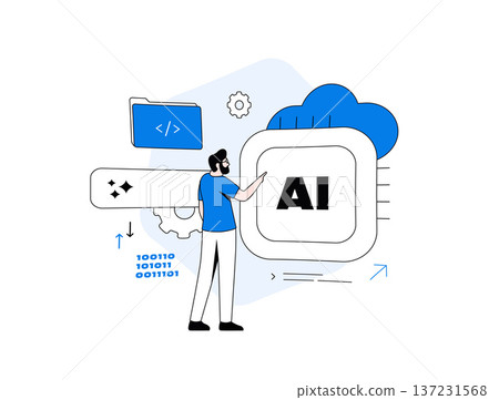 Innovative Developer Building Automated Solutions Involving Artificial Intelligence And Cloud Technology 137231568