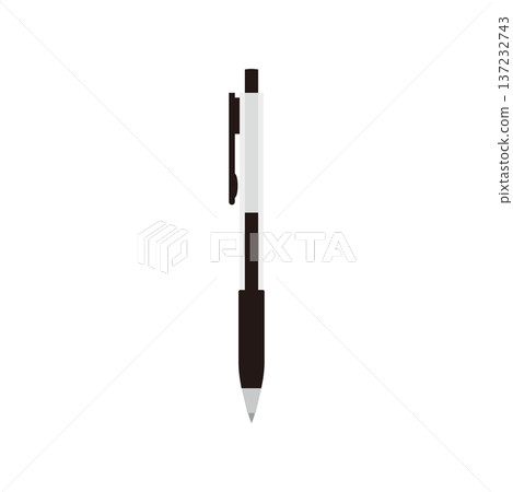 Illustration of a black ballpoint pen Illustration of a black ballpoint pen 137232743