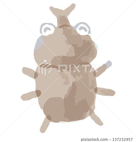 八月幼稚園水彩插畫系列 | 微笑犀牛甲蟲 137232957