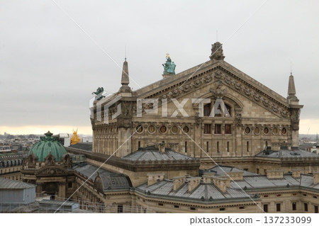 View of the Opéra Garnier from the rooftop of Galeries Lafayette 137233099