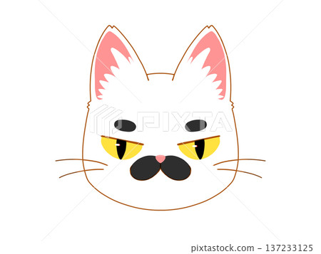 黑白貓正面朝前，表情憤怒 4/4 137233125