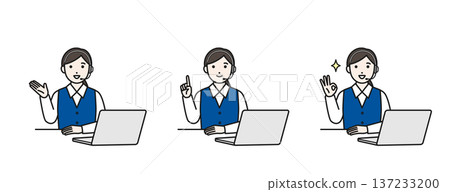 一個女人帶著耳機 137233200