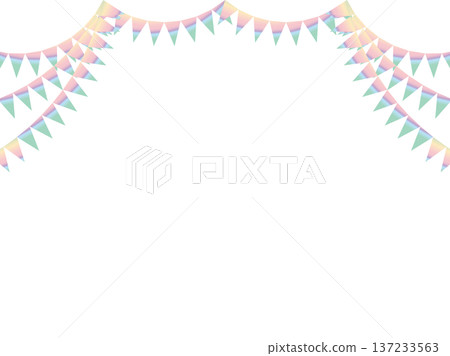 Garland Triangle, Curved, 20 Rainbow Pale F2 Garland Triangle, Curved, 20 Rainbow Pale F2 137233563