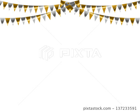 Garland Triangle, Curved, Gold 2 Silver F6 Garland Triangle, Curved, Gold 2 Silver F6 137233591