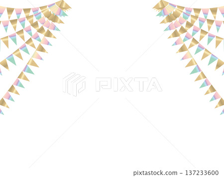 Garland Triangle, Curved, Gold 20, Rainbow Pale, F4 Garland Triangle, Curved, Gold 20, Rainbow Pale, F4 137233600