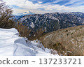 Snow-covered Higashitanzawa Omote Ridge and Mount Fuji [From Mt. Daisen] 137233721