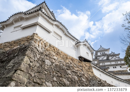 "Hyogo Prefecture" (February) [Tourist Attraction] Himeji Castle in Himeji City, Hyogo Prefecture 137233879