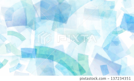 透明水彩藍色幾何紋理藝術 透明水彩藍色幾何紋理藝術 137234351
