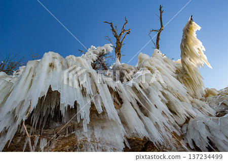 Icicles on the rocks Icicles on the rocks 137234499
