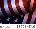 Amazing composition of the texture of the waving American flag 137234516