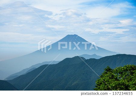 View of Mt. Fuji in summer from O-Toge Pass View of Mt. Fuji in summer from O-Toge Pass 137234655