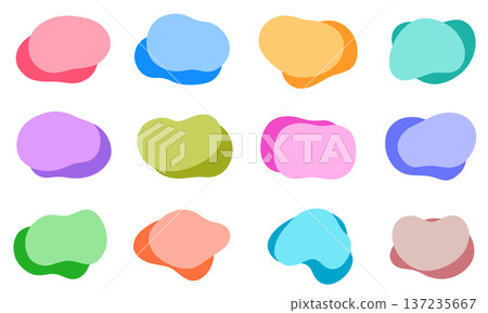 Abstract shape material frame set 137235667