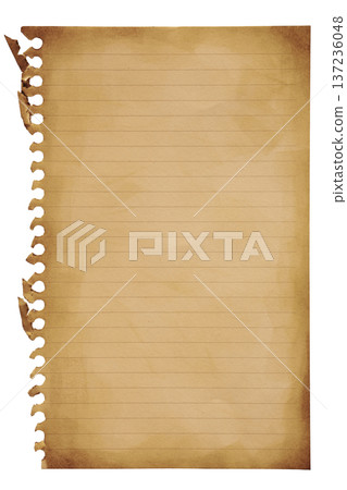 torn old vintage vignette school notebook paper sheet texture torn old vintage vignette school notebook paper sheet texture 137236048