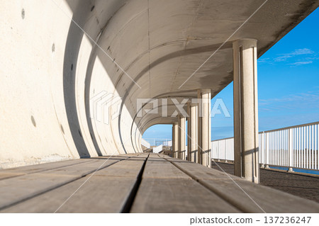 The arched architecture, with its beautiful contrast of light and shadow, is ideal for conceptual images of the future and prospects. The arched architecture, with its beautiful contrast of light and shadow, is ideal for conceptual images of the future and prospects. 137236247