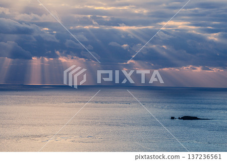 Okinawa's ocean and Angel Ladder Okinawa's ocean and Angel Ladder 137236561