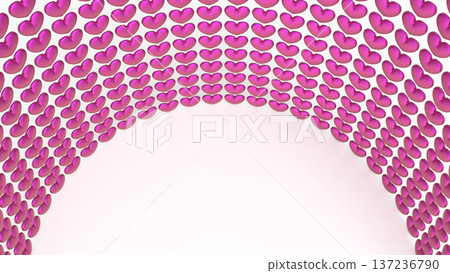 大量可愛的愛心背景CG，適用於商店、簡報和銷售。 137236790