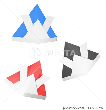3D illustration of a floating paper helmet | Children's Day/Tango no Sekku 3D illustration of a floating paper helmet | Children's Day/Tango no Sekku 137236797