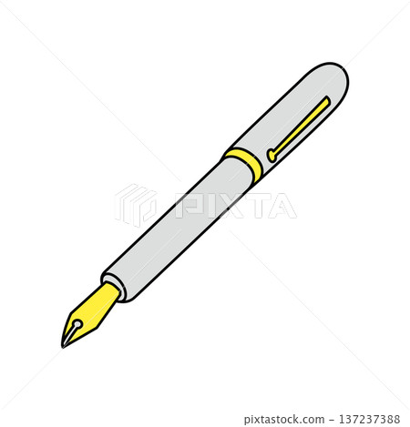 Illustration of a simple fountain pen Illustration of a simple fountain pen 137237388