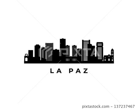 Vector La Paz skyline. 137237467