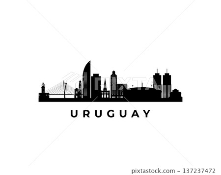 Vector Uruguay skyline.  137237472