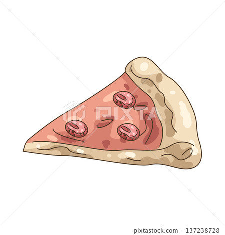 Illustration of pizza slice 137238728