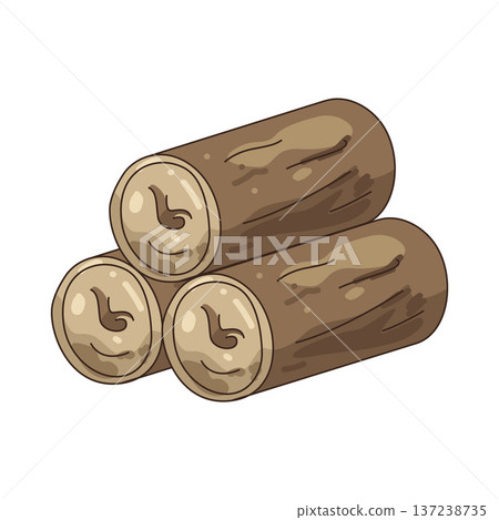 Illustration of log Illustration of log 137238735