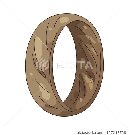 Illustration of wooden ring 137238738