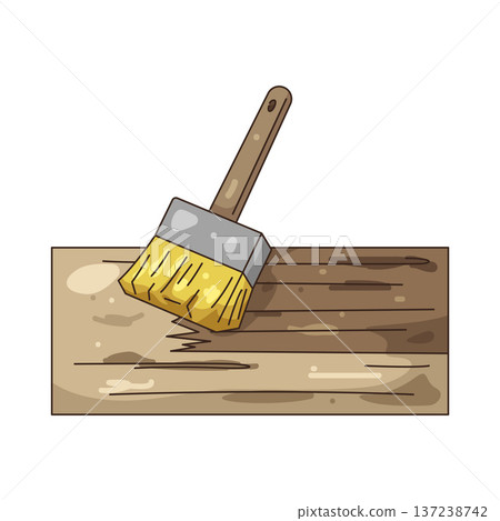 Illustration of wood polish Illustration of wood polish 137238742