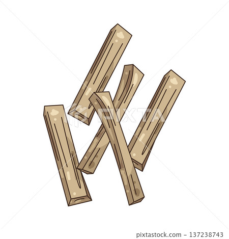 Illustration of wood scrap Illustration of wood scrap 137238743