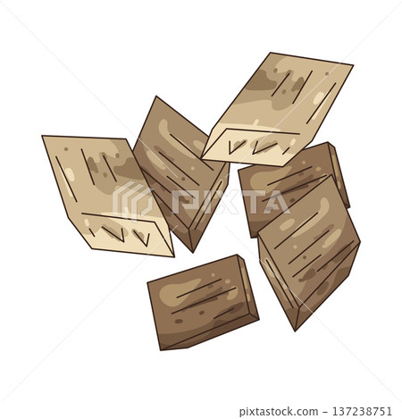 Illustration of Wood scrap Illustration of Wood scrap 137238751