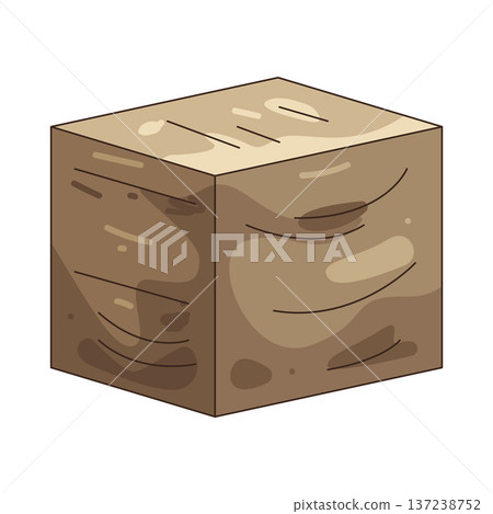 Illustration of wooden cube Illustration of wooden cube 137238752