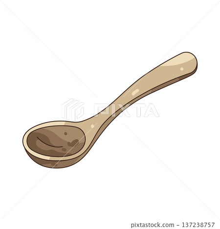 Illustration of wooden spoon Illustration of wooden spoon 137238757