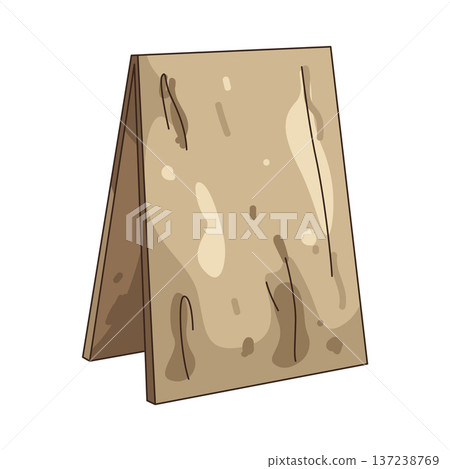 Illustration of wood board 137238769