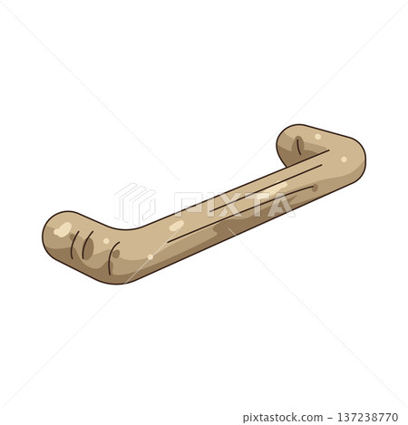 Illustration of wooden handle Illustration of wooden handle 137238770