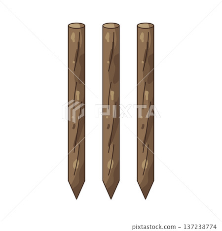Illustration of wooden nail Illustration of wooden nail 137238774