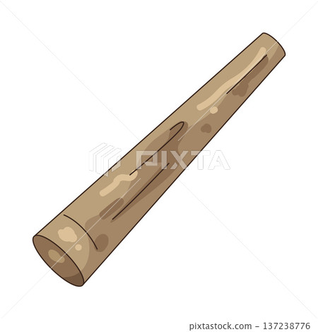 Illustration of wooden stick 137238776