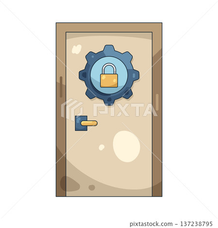 Illustration of Locked door 137238795