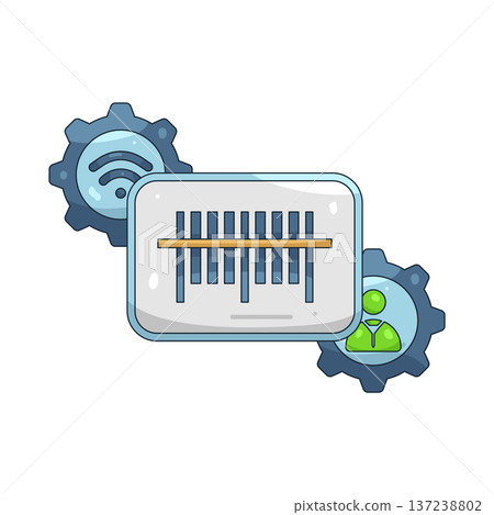 Illustration of Barcode scan Illustration of Barcode scan 137238802