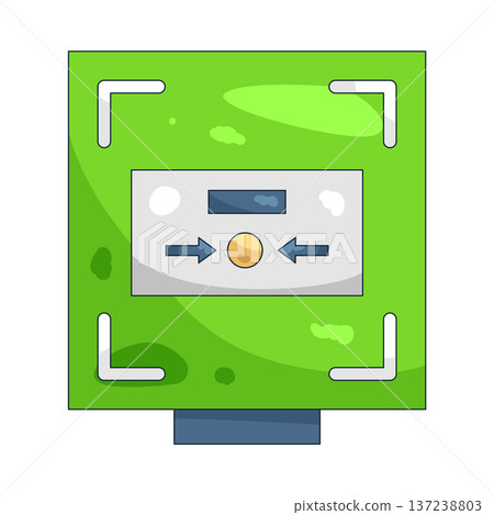 Illustration of Fire alarm button Illustration of Fire alarm button 137238803