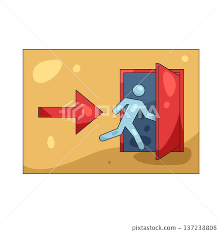Illustration of Exit door 137238808
