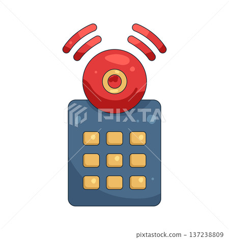 Illustration of Fire alarm Illustration of Fire alarm 137238809