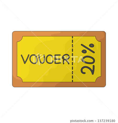 Illustration of Shopping Voucher Illustration of Shopping Voucher 137239180
