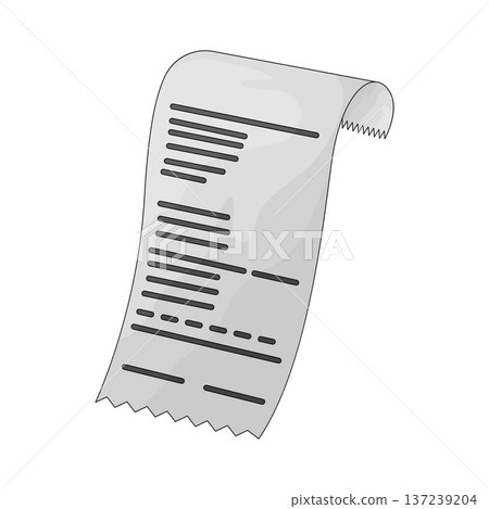 Illustration of Receipt Illustration of Receipt 137239204